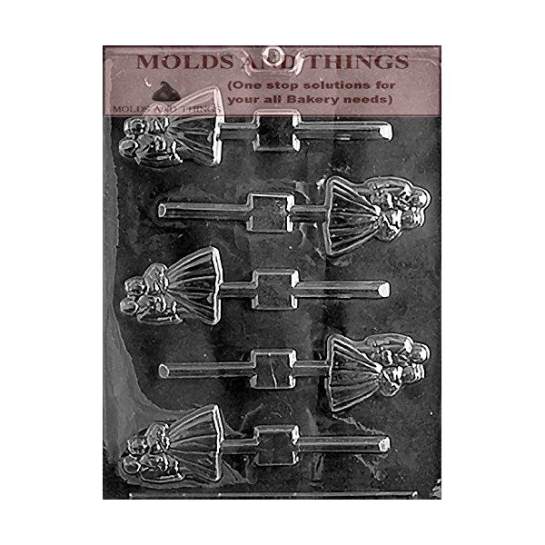 BRIDE & GROOM LOLLY wedding Chocolate candy mold with molding