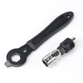 Bike Crank Extractor and Bottom Bracket Remover with 16mm Spanner Wrench, Bicycle Crank Removal Tool Crank Puller Tool-Bike Crank Arm Remover Spanner Repair Tools Kit