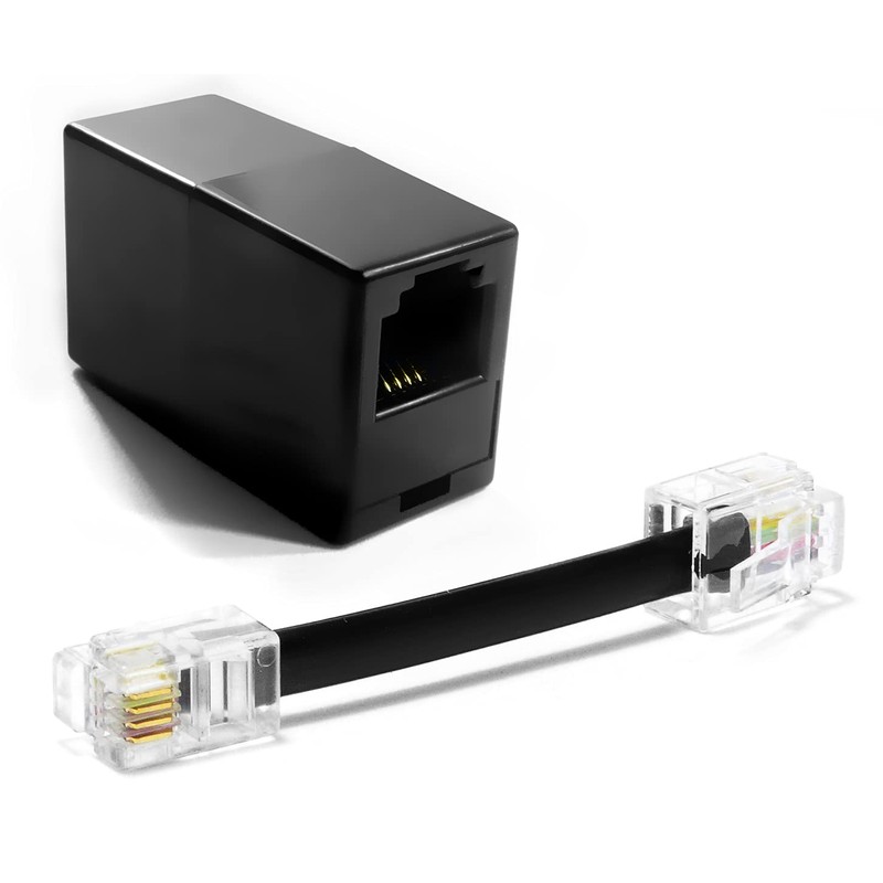AmzPRO AmzDeals 2-Pack RJ11 to RJ9 Adapter, Female RJ11 (6P4C)