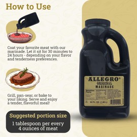 ALLEGRO - The Marinate Everything Marinades | Perfect Marinades for Meat & Veggies | Marinade for Grilling, Roasting & Cooking | Kosher & Gluten Free | 64 Oz (Pack of 1) - Original