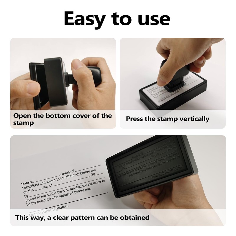 Notary Stamps,Self-Inking Notary Jurat Stamp, Acknowledgement Notary Seals for Public