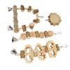 Bird Chewing Toys Hanging Natural Wood Parrot Swing Chewing Toys