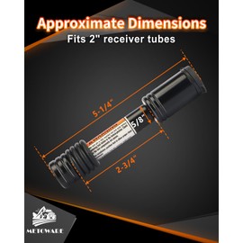 METOWARE Trailer Hitch Lock, 5/8" Dia Barbell-Style Locking Hitch Pin, Towing Hitch Receiver Lock with Anti-Rattle, Fits 2" Receiver Tubes, Class III & IV Hitch Receivers (4 Pack)