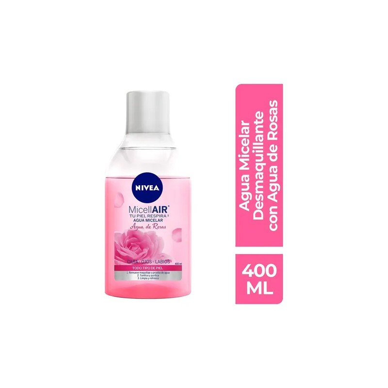 Agua Micelar Desmaquillante Nivea Agua De Rosas 400ml