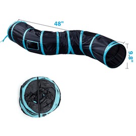 Tribones S-Type Pet Cat Tunnels, Pet Ferret Cat Rabbit Bunny Tunnel Tubes Toy, DIY Cat Peekaboo Maze House Tent Bed, Kitten Interactive Toy House (S-1 Way)