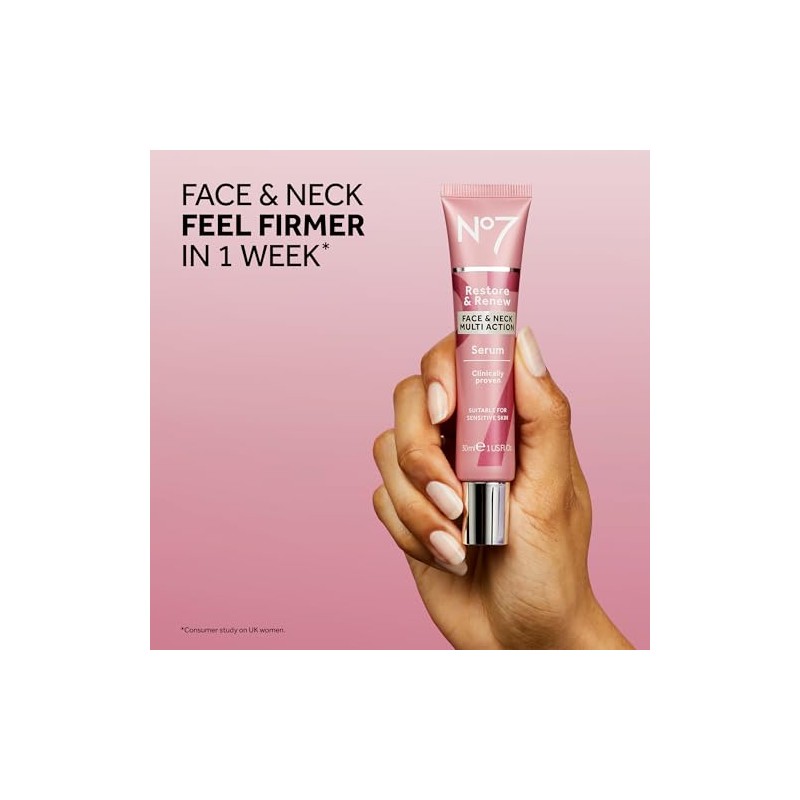 No7 Restore & Renew Face And Neck Multi Action Serum