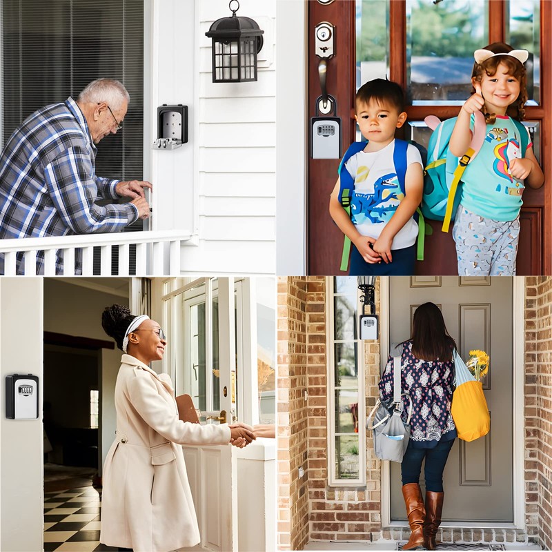 ZHEGE Key Box, Dial Type, 4 Digits, Combination Type, Padlock,