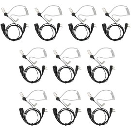 Walkie Talkies GXT1000VP4 Earpiece with Mic 2 Pin Acoustic Tube Headset Compatible with Midland LXT118 LXT500VP3 LXT600VP3 GXT1050VP4 GXT1000XB (10 Pack)