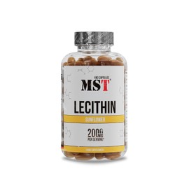 MST Lecithin Sunflower – Hochwertiges Sonnenblumenlecithin – 1200 mg pro Portion – – Rein pflanzlich – Ohne Gentechnik – Für Veganer geeignet – Made in Germany (180 Kapseln)