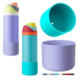 yoelike Silicone Water Bottle Boot for Owala 24 oz, 2PCS Anti-Slip Protective Sleeve for FreeSip/Twist/Flip, Watter Bottle Accessories, Bottom Bumper Cover, Dishwasher Safe, BPA Free