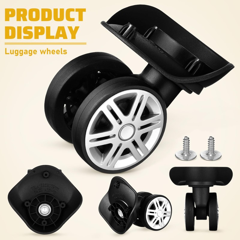 Toddmomy 4Pcs Suitcase Wheels Replacement Suitcase Caster Wheels Luggage Caster