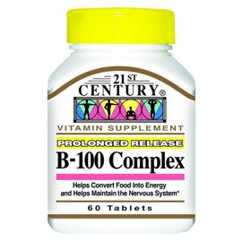 21st Century Complex B-100 Prolonged Release - 60 Caplets, Pack of 3