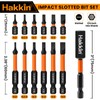Hakkin 13Pcs Slotted Tip Screwdriver Bits S2 Steel Flat Head