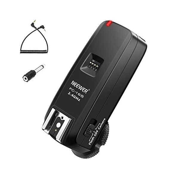 Neewer FC-16 Multi-Channel 2.4GHz 3-IN-1 Wireless Hot Shoe Flash Receiver