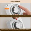 SURAIELEC Mechanical Timer with 2 Grounded Outlets Indoor, 2 Pack