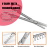 Facial Hair Thinning Scissors, V Teeth Hair Thinning Scissors For