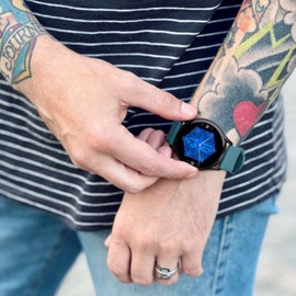 BISONSTRAP Correas de reloj de silicona, correas de reloj delgadas con liberación rápida, 18 mm, 20 mm, 22 mm, para elegir, Cyan Black Buckle, 18 mm, Deporte