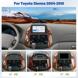 Car Radio for Toyota Sienna 2004 2005 2006 2007 2008 2009 2010 with Wireless Carplay Android Auto, Android 13 7inch Touch Screen for Sienna Upgrade Stereo Support Bluetooth GPS WiFi AHD Backup Camera