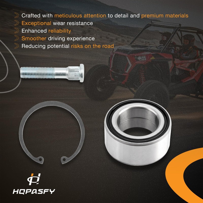 Front/Rear Wheel Hub Bearing Studs Brake Disc Rotor Compatible with