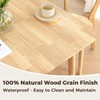 DELAVIN 29.5" Solid Wood Dining Table, Square Kitchen Desk, Modern