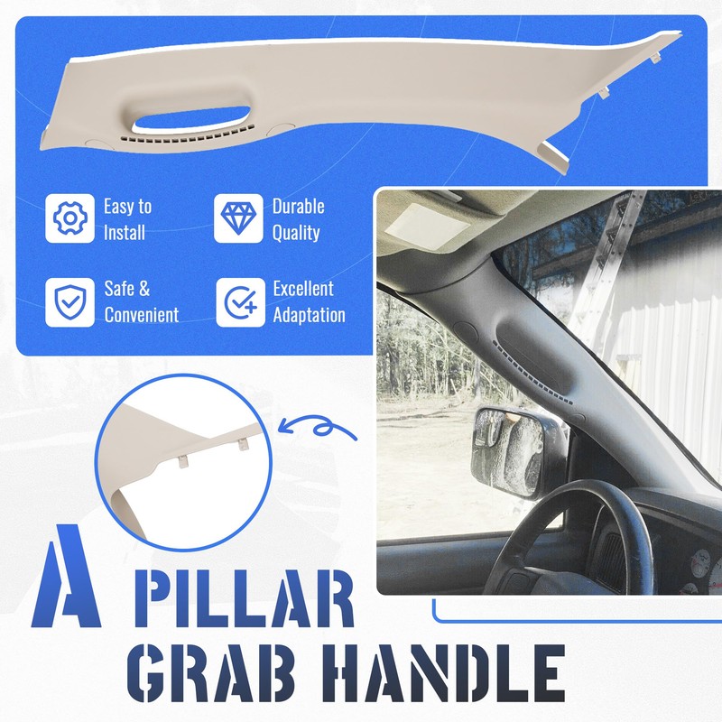 HECASA Front Left A Pillar Grab Handle Molding Trim Fits