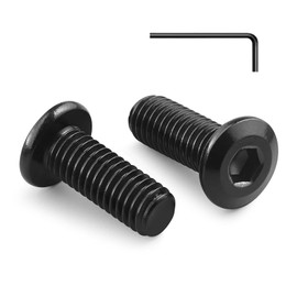 Pack of 20 M4 screws, M4 x 16 mm flat head screws, hexagon socket, stainless steel, A2 screws, black, full thread with Allen key
