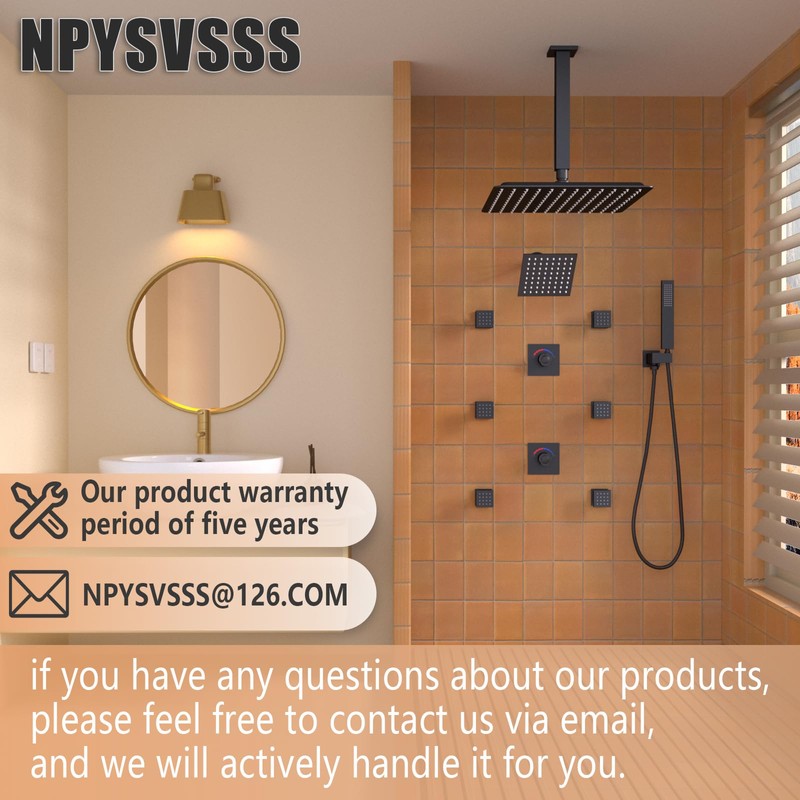 NPYSVSSS 2 Way Push Button Thermostatic Shower Diverter Mixing Valve,