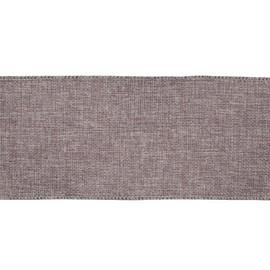 Ribbonitlux Metal Grey Burlap Wired Ribbon, 100mm x 18 Meters, Wired Edge Burlap Ribbon for Gift Wrapping, Big Bow, Wreath, and Christmas Tree Decoration