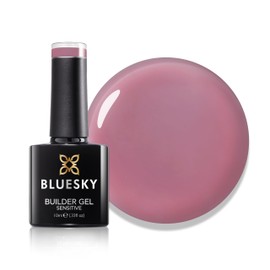 Bluesky All in One Fast & Easy Builder Gel Sensitive 10ml, Cherry Bliss - Rose Pink, Nail Strengthener and Extender for Sensitive Nails, Requires Curing Under LED UV Nail Lamp