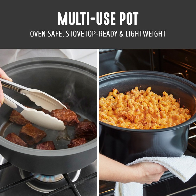 GreenLife 3.5QT Slow Cooker, PFAS-Free Non-Toxic Ceramic Nonstick Removable Interior