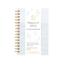 Promptly Journals, Peace of Mind: A Journal to Calm Anxiety (Aquamarine Bue, Linen/Leatherette) | Anxiety Relief | Mental Health Journal | Anxiety Self-Help Journal | Anxiety Coping Journal