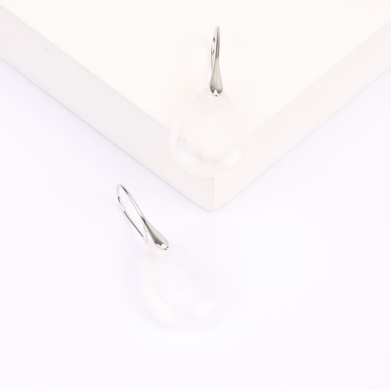 Legitta Natural Stone Earrings Pear Waterdrop Shape Jade Earrings Gift