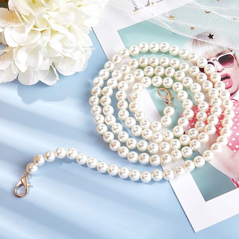Bag Chain Belt Replacement Pearl Strap Total Length Approx. 47.2