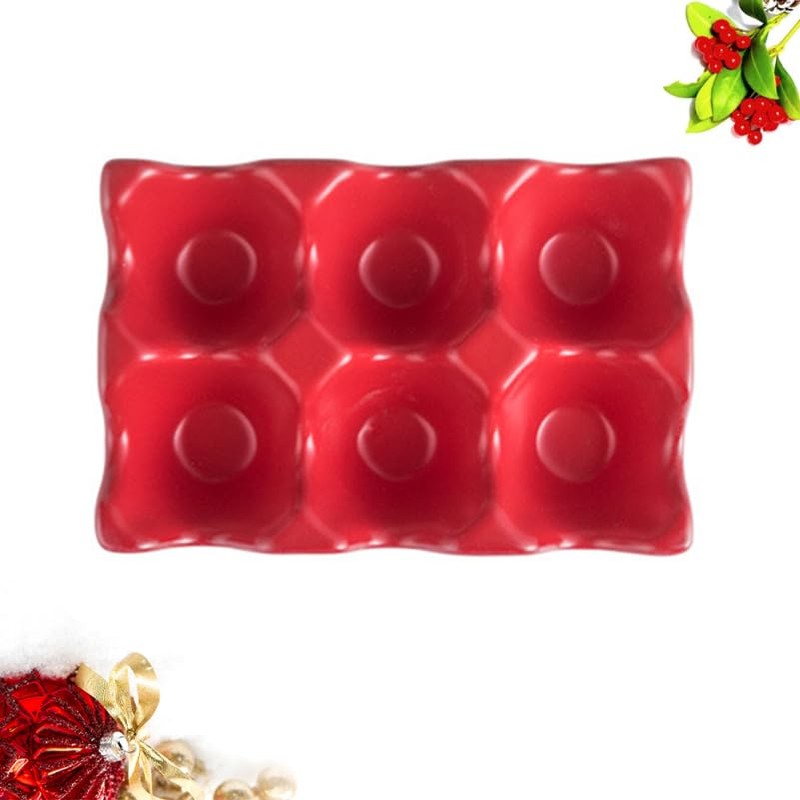 HEALEEP 6 Cups Ceramic Egg Holder for Fridge: Egg Tray