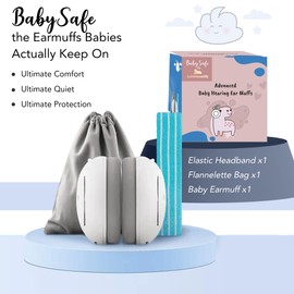 SafeHouse HQ Baby-Safe Baby Ear Protection. Noise Cancelling Earmuffs. Comfortable Adjustable No-Slip