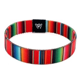 Hang Loose Bands - Southwestern Bracelet for Men, Women & Teens - Comfy Tribal Print and Boho - Western Style Reversible Wristband - South of the Border | Small: 6.5" (most common fitting size)