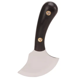 Leather Cutting Knife High Hardness Fine Polishing Semi Circular Leather Edging Knife with Sandalwood Handle