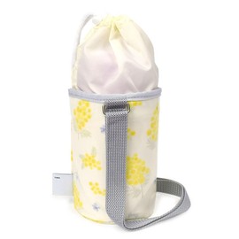 COLORFUL CANDY STYLE N7322600 Water Bottle Carrier Bag with Shoulder Strap, For Girls, Kids, Bottle Cover, Case, Holder, Mimosa Flowers, S
