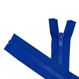 ANPURZII 2 piezas #5 cremalleras separadoras para chaquetas de 39 pulgadas azul océano para coser abrigos, cremalleras de plástico moldeado a granel (azul océano 39" 2 piezas)