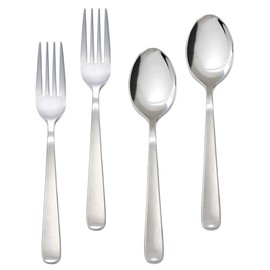 Tsubame Dinner Cutlery Set, Spoon/Fork, Stainless Steel 18-0 (Made in Japan) (2 Spoons, 2 Forks)