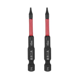 HARFINGTON 2pcs Impact Tough Torx Drill Bit T6 2.6" Length 1/4" Hex Shank S2 Steel Magnetic Insert Star 6 Point Head Screwdriver Bits