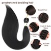 1B braiding hair pre stretched black 18inch 8 packs,black braiding