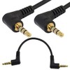 Rosebe DC Audio Cable, 10CM 3.5mm Angle Stereo TRRS Mini
