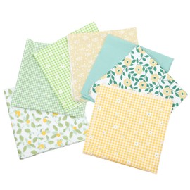 DOITOOL 7Pcs Floral Cotton Fabric for DIY Crafts Quilting Squares for Sewing Projects and Handmade Decorations for Creative Family