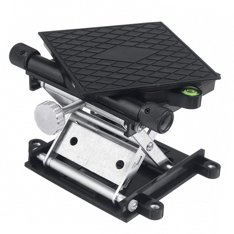 Lab Lift Stand Table Black Aluminum Automatic Leveling Rotatable Scientific