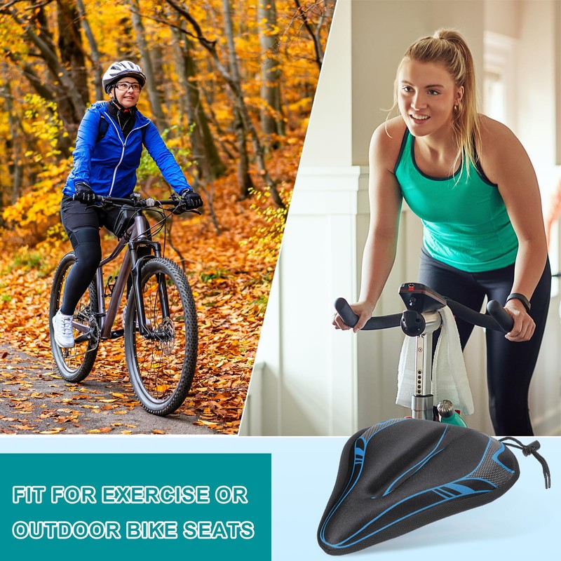 sourcing map Bike Seat Cover Bicycle Saddle Cushion with Large