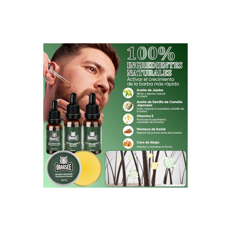 Kit Cuidado de Barba para Hombre 14 en 1 con