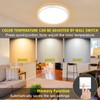 Smanu Dimmable LED Ceiling Light Panel with Remote Control,24W 2200LM,3000K-6000K,Night