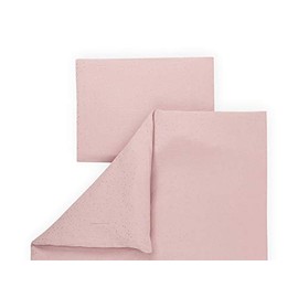 KraftKids Muslin Gold Dots on Pink Bedding Set with Pillow 40 x 60 cm and Duvet Cover 135 x 100 cm, Cotton Duvet Cover, Handmade Bed Linen Made in the EU
