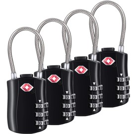 TSA Approved Luggage Combination Locks,T Tersely 2 Pack Travel Suitcase Lock with Zinc Alloy Body Resettable Password Code Padlock for Toolbox, Bag, Backpack, Suit Case, Lockers, Gym, Bike